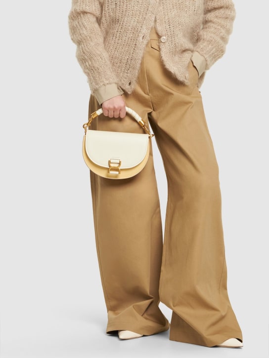 Chloé: Marcie leather top handle bag - Misty Ivory - women_1 | Luisa Via Roma