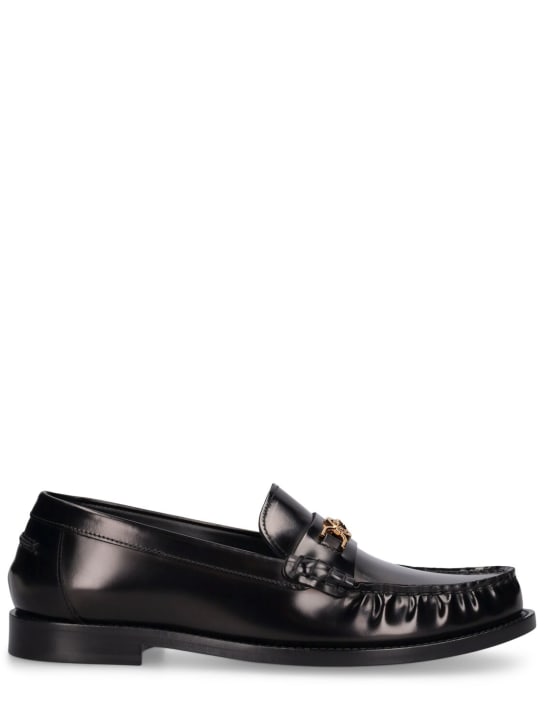 Versace: 20毫米皮革乐福鞋 - 黑色 - women_0 | Luisa Via Roma