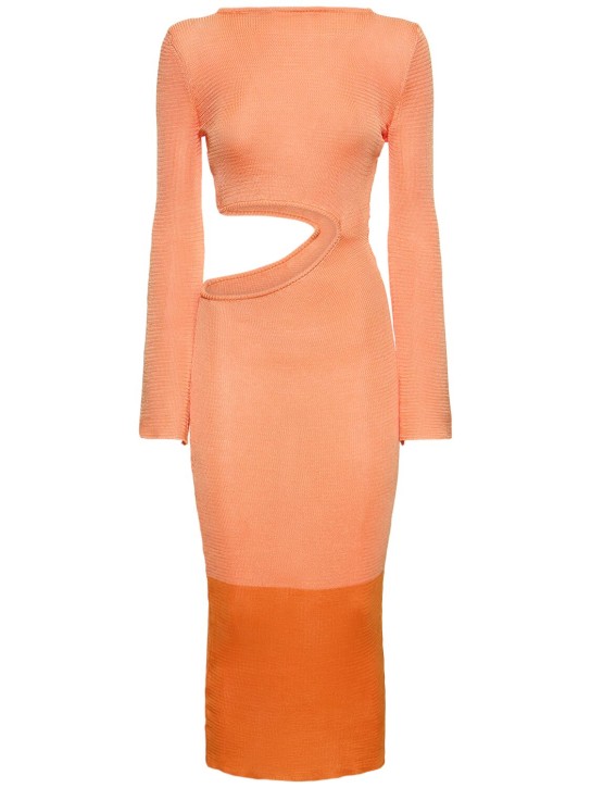 Baobab: Betsy long dress w/asymmetric cut out - Orange - women_0 | Luisa Via Roma