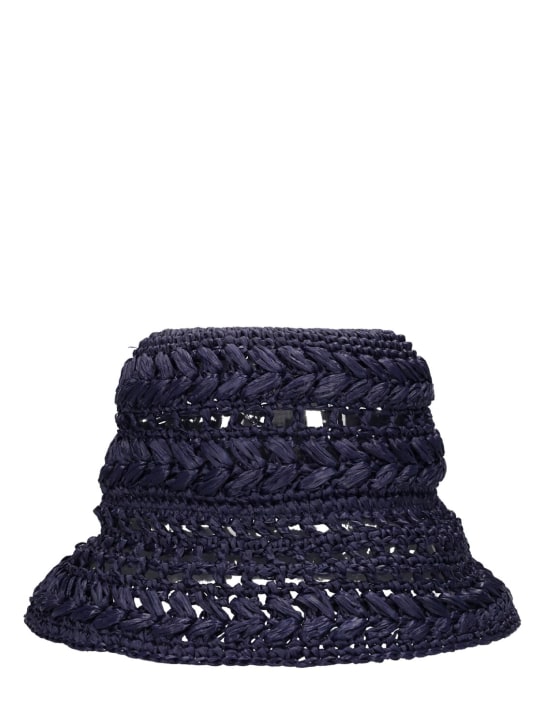 Weekend Max Mara: Adito crochet bucket hat - Blue - women_0 | Luisa Via Roma