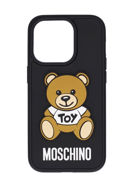 Moschino: iPhone 14 Pro手机壳 - 黑色 - women_0 | Luisa Via Roma
