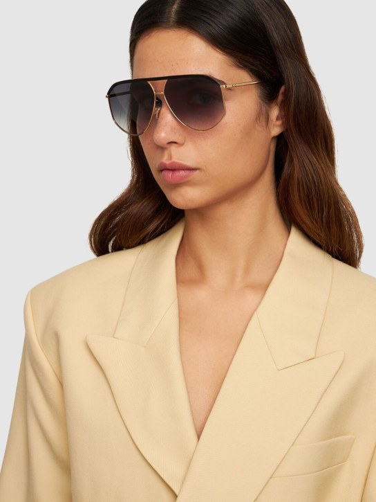 Isabel Marant: The Wild metal aviator sunglasses - Gold/Grey - women_1 | Luisa Via Roma