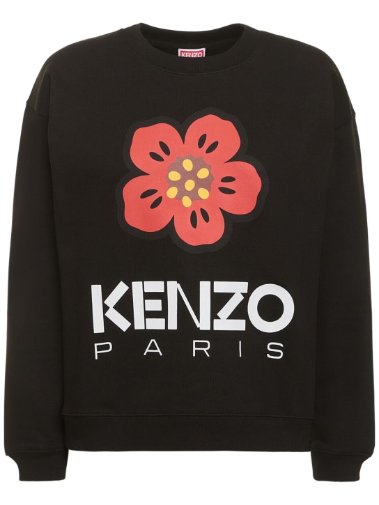 Kenzo Paris: Boke Flower brushed cotton sweatshirt - Black - women_0 | Luisa Via Roma