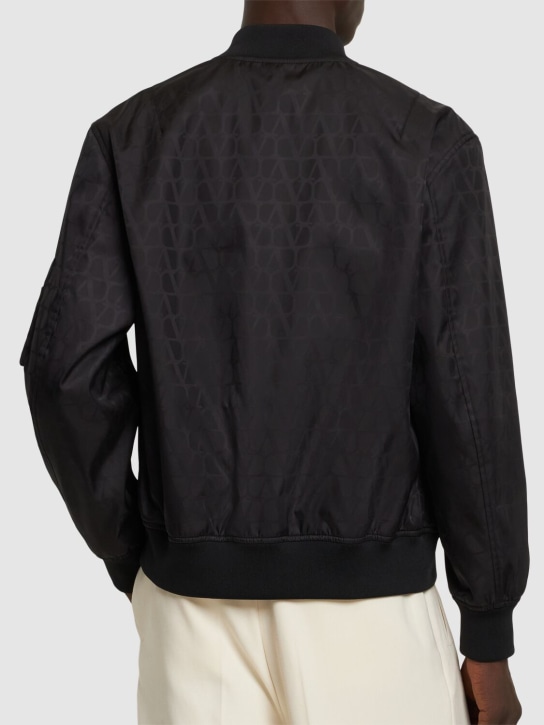 Valentino: Jacke aus Nylon „Toile Iconographe“ - Schwarz/Grau - men_3 | Luisa Via Roma