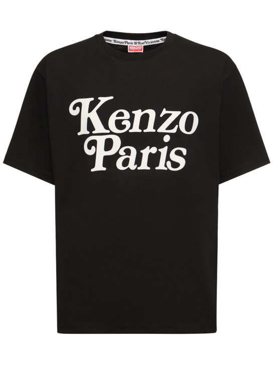 Kenzo Paris: Camiseta de algodón jersey - Negro - men_0 | Luisa Via Roma