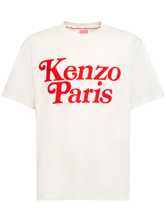 Kenzo Paris: Kenzo by Verdy棉质平纹针织T恤 - 米白色 - men_0 | Luisa Via Roma