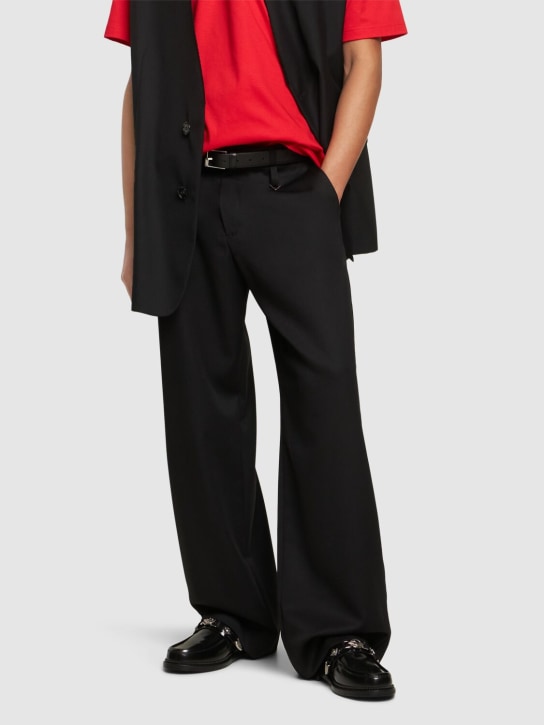 Toga Virilis: Square toe leather buckle loafers - men_1 | Luisa Via Roma