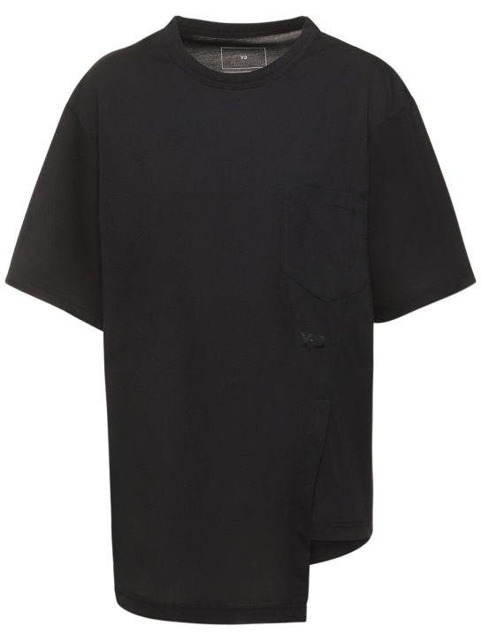 Y-3: Camiseta holgada - Negro - women_0 | Luisa Via Roma