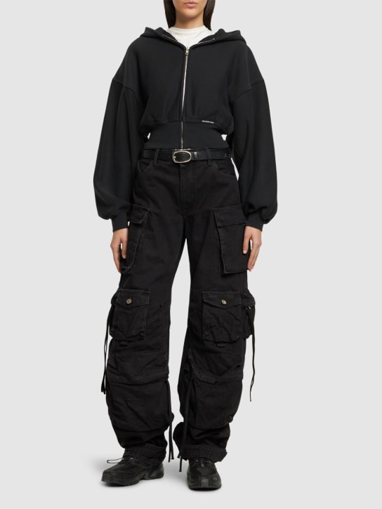 Alexander Wang: Zip-up cotton hoodie - women_1 | Luisa Via Roma