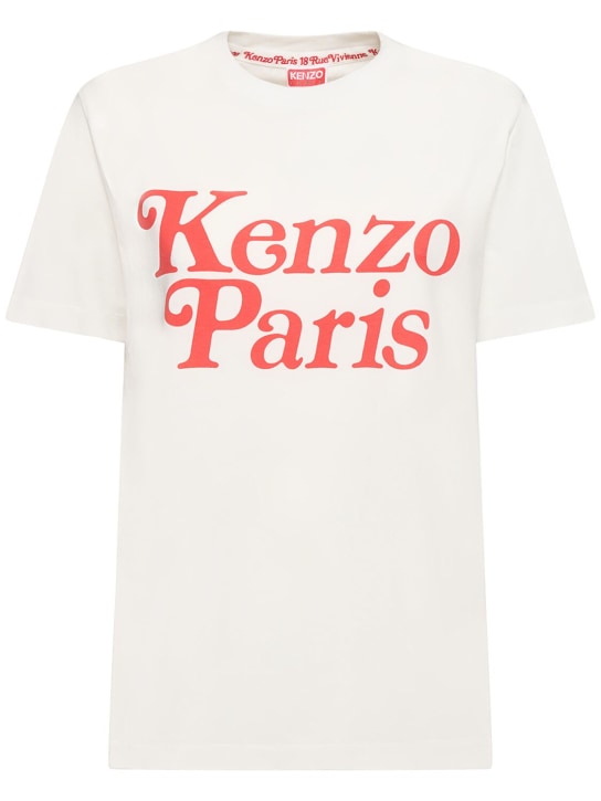 Kenzo Paris: Kenzo x Verdy棉质宽松T恤 - 白色 - women_0 | Luisa Via Roma