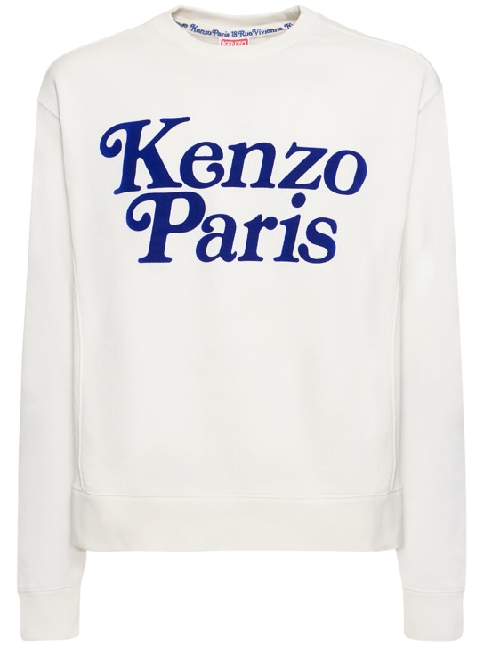 Kenzo Paris: Kenzo by Verdy コットンスウェットシャツ - オフホワイト - men_0 | Luisa Via Roma