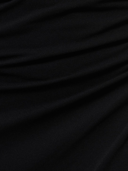 Magda Butrym: Draped jersey cut out long skirt - Black - women_3 | Luisa Via Roma