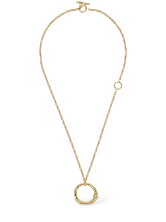 Jil Sander: BW9 2 charm collar necklace - Gold - women_0 | Luisa Via Roma