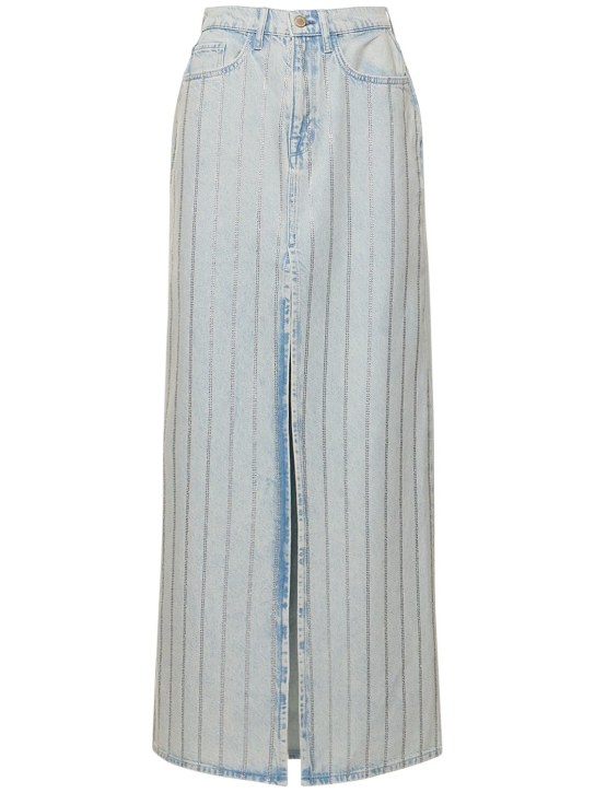 Triarchy: Jupe taille haute en denim Ms. Sofiane - Bleu - women_0 | Luisa Via Roma