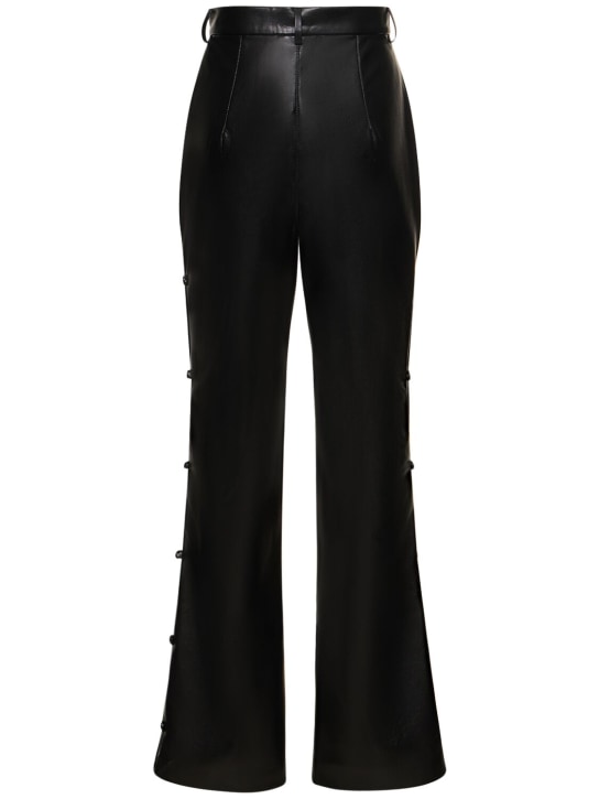 Nanushka: Felina straight pants - Black - women_4 | Luisa Via Roma