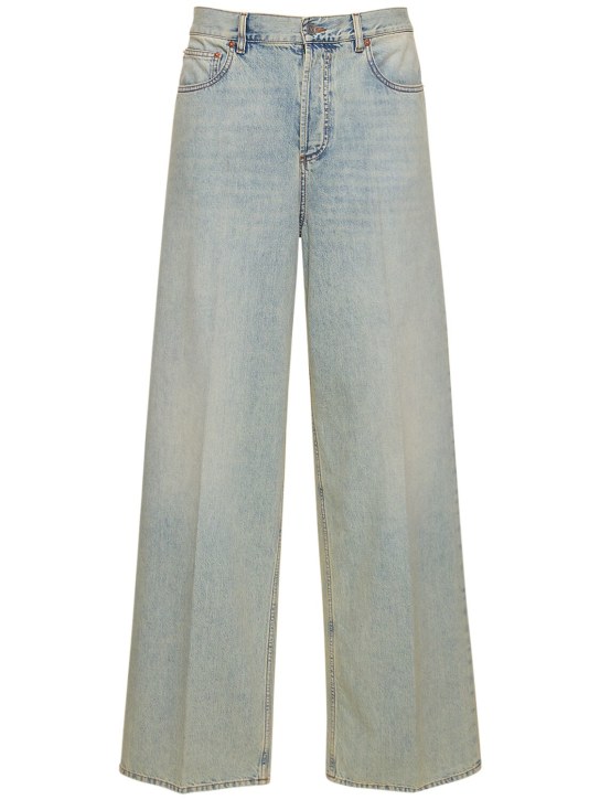 Valentino: Jeans aus Denim mit V-Detail - Blau - men_0 | Luisa Via Roma