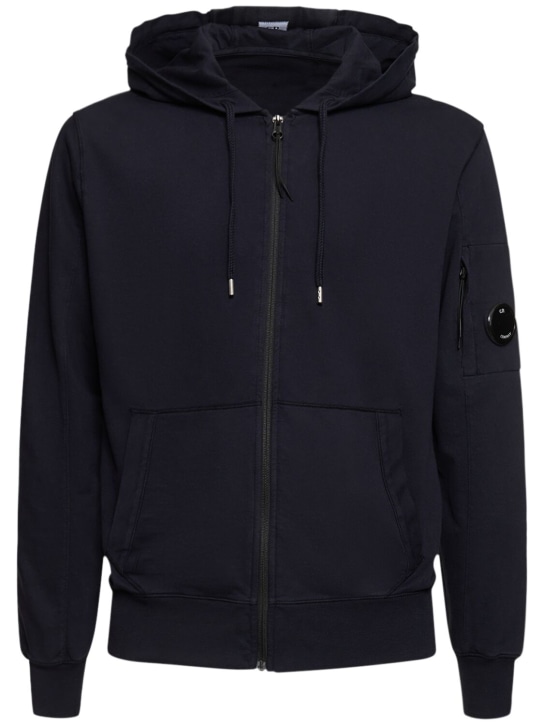 C.P. Company: Light fleece zipped hoodie - men_0 | Luisa Via Roma