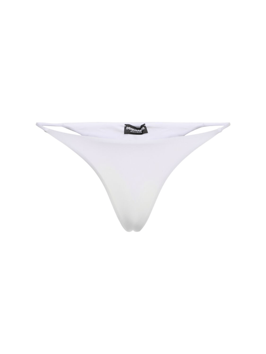 Dsquared2: Icon lycra bikini bottoms - Beyaz - women_0 | Luisa Via Roma