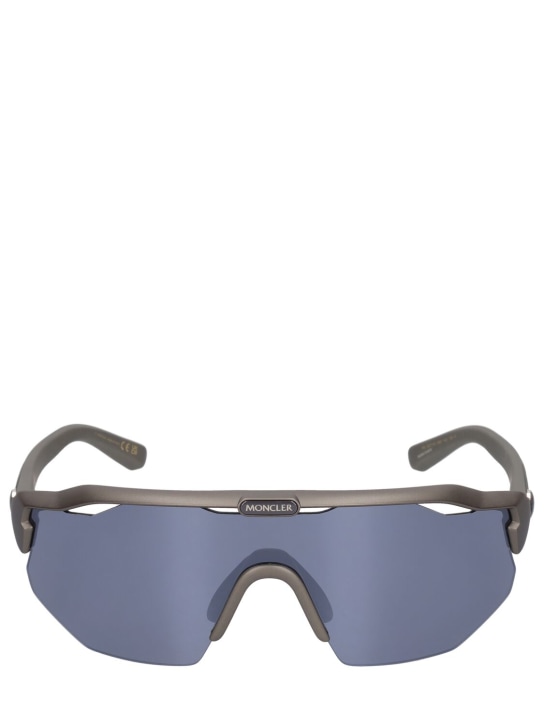 Moncler: Maskensonnenbrille aus Acetat "Shield" - Violett - men_0 | Luisa Via Roma