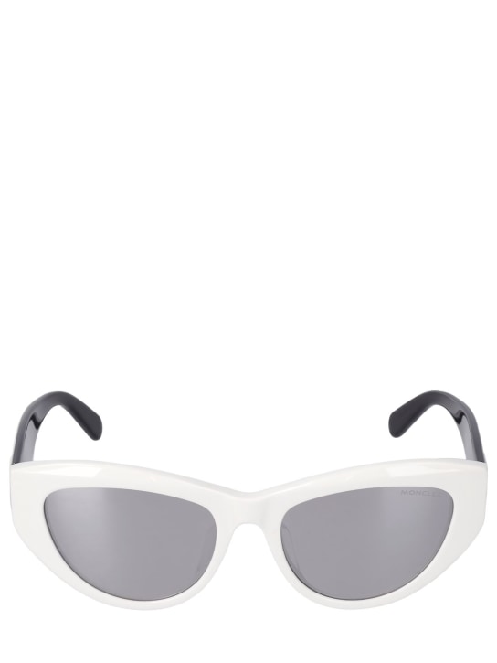 Moncler: Gafas de sol cat eye de acetato - Shiny White - women_0 | Luisa Via Roma
