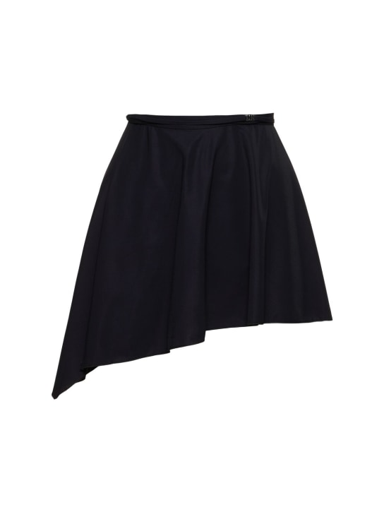 Dsquared2: Minifalda sarong de lycra - Negro - women_0 | Luisa Via Roma