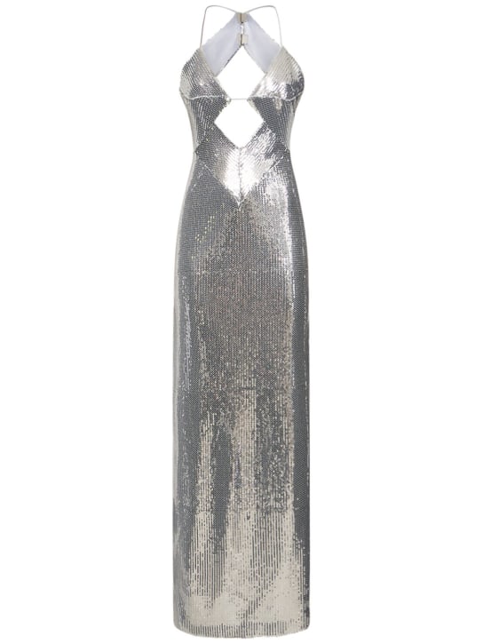 Galvan: Kite sequined cutout long dress - women_0 | Luisa Via Roma