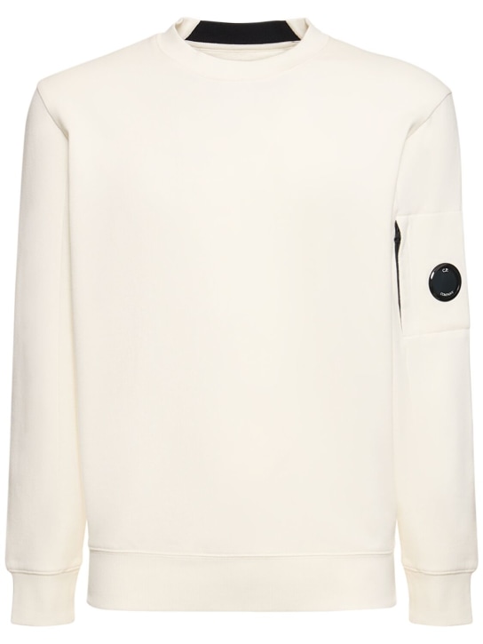 C.P. Company: フリーススウェットシャツ - Gauze White - men_0 | Luisa Via Roma