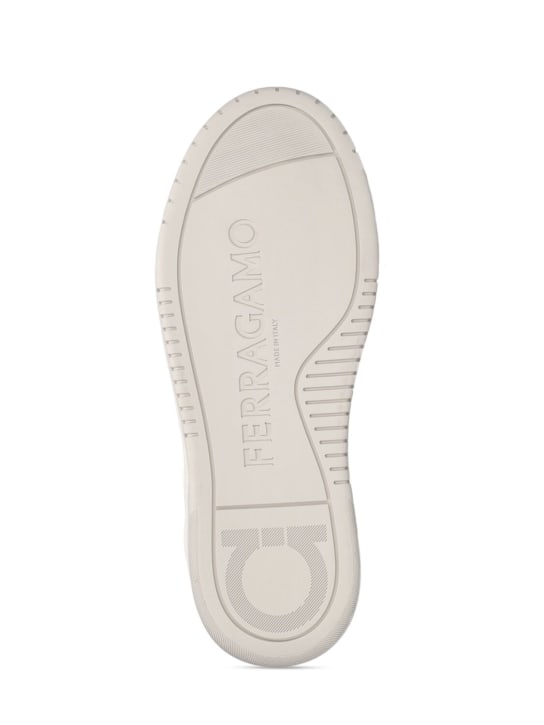 Ferragamo: Dennis leather & nylon sneakers - women_4 | Luisa Via Roma