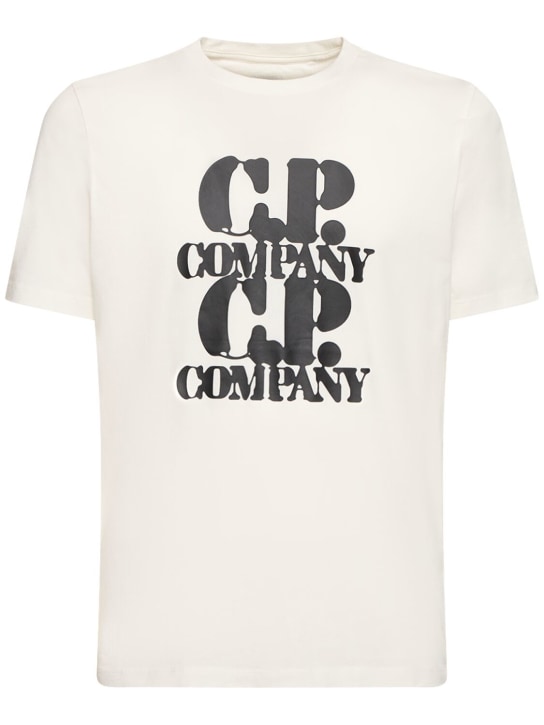 C.P. Company: T-shirt imprimé - Gauze White - men_0 | Luisa Via Roma