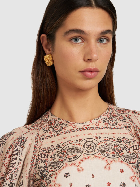 Paola Sighinolfi: Loto stud earrings - Gold - women_1 | Luisa Via Roma