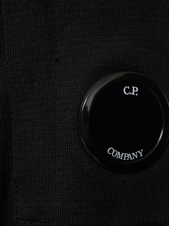 C.P. Company: Suéter de punto de algodón - Negro - men_1 | Luisa Via Roma