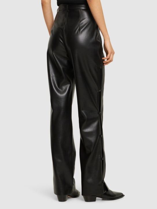 Nanushka: Felina straight pants - Black - women_2 | Luisa Via Roma