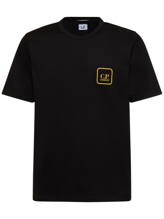 C.P. Company: Camiseta con logo - Negro - men_0 | Luisa Via Roma