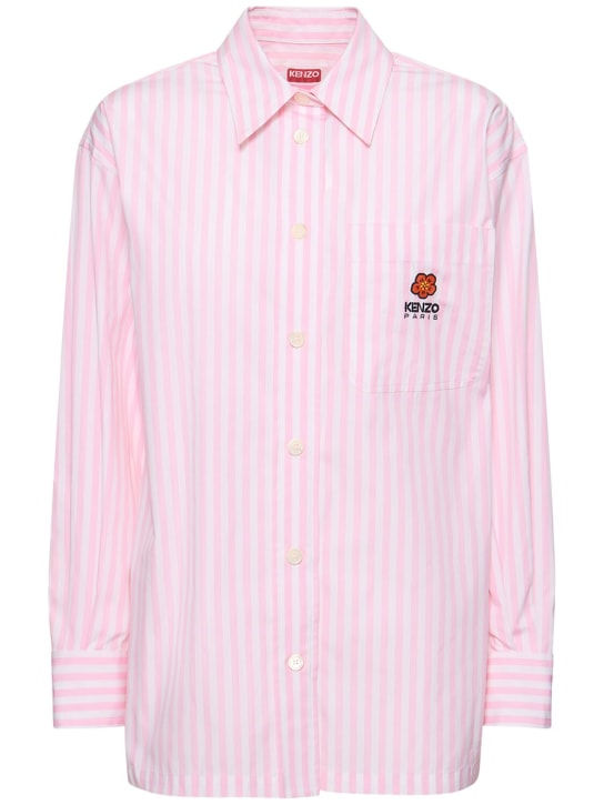 Kenzo Paris: Boke cotton poplin shirt - Pink - women_0 | Luisa Via Roma