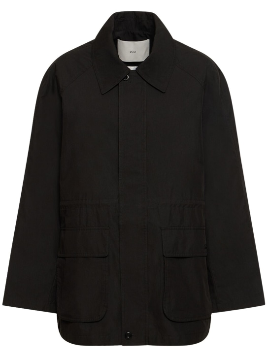 Dunst: Half mac cotton & nylon jacket - Black - women_0 | Luisa Via Roma