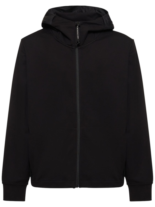 C.P. Company: Metropolis Series stretch fleece jacket - Siyah - men_0 | Luisa Via Roma