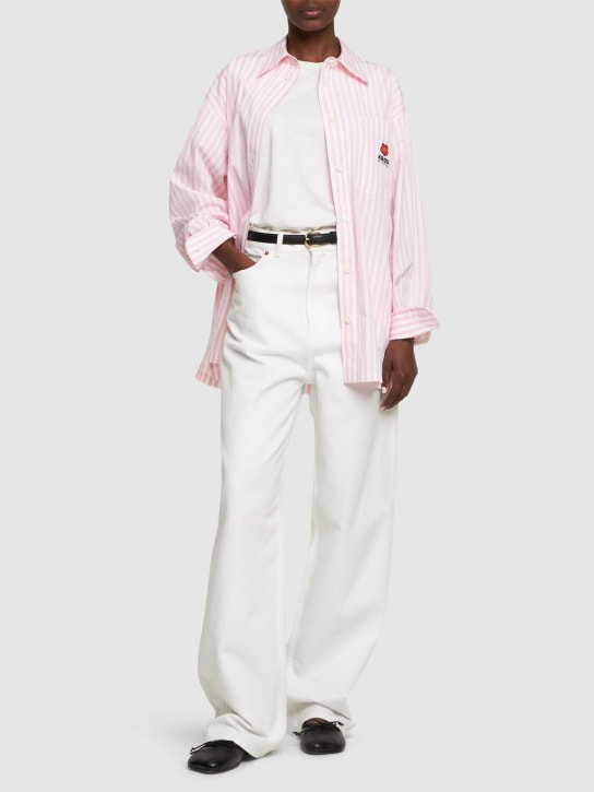 Kenzo Paris: Camisa de popelina de algodón - Rosa - women_1 | Luisa Via Roma