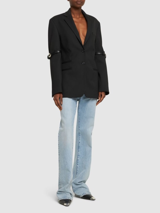 Coperni: Hybrid oversized tailored jacket - Siyah - women_1 | Luisa Via Roma