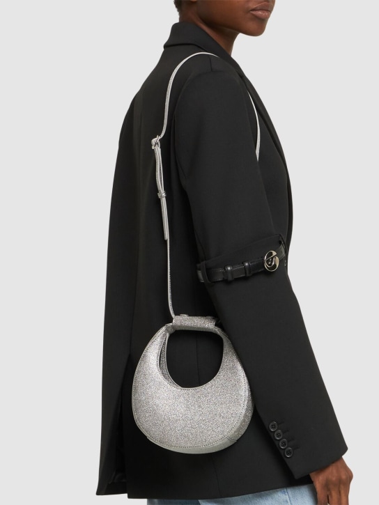 Staud: Good Night Moon leather shoulder bag - Diamond - women_1 | Luisa Via Roma