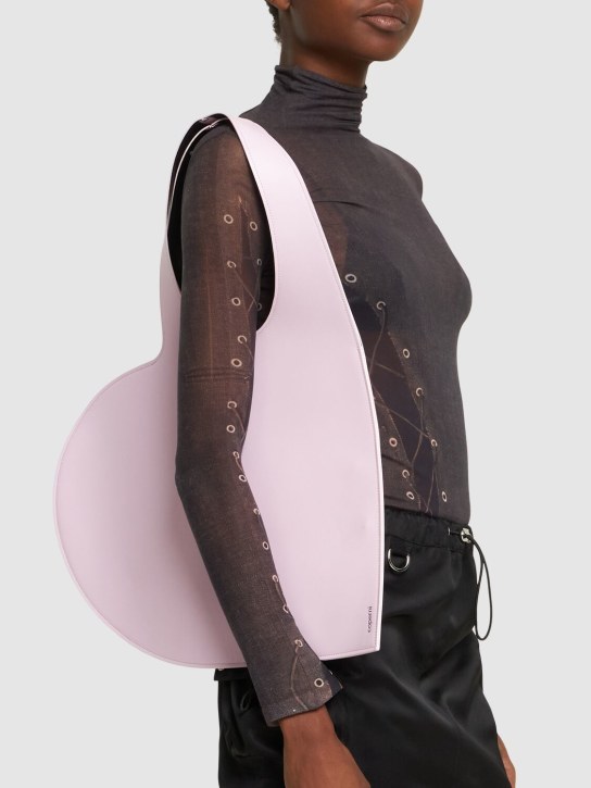 Coperni: Heart leather shoulder bag - Light Pink - women_1 | Luisa Via Roma