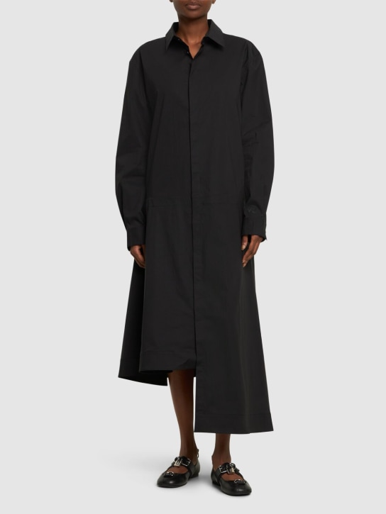 Y-3: Vestido camisero - Negro - women_1 | Luisa Via Roma