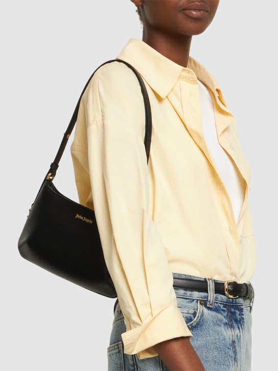 Palm Angels: Giorgina leather shoulder bag - Black - women_1 | Luisa Via Roma