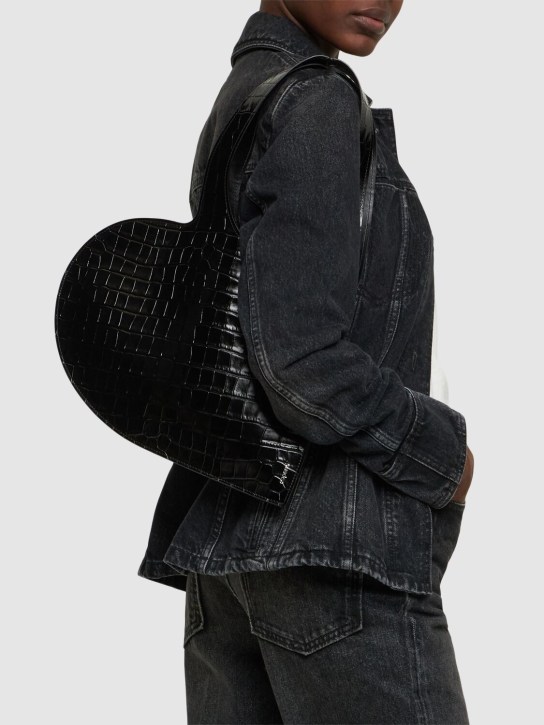 Coperni: Mini Heart embossed leather tote bag - women_1 | Luisa Via Roma