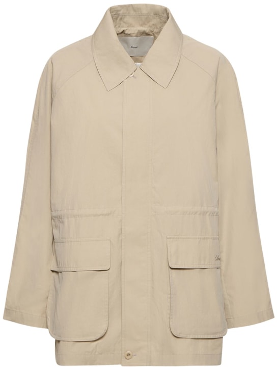 Dunst: Half mac cotton & nylon jacket - Beige - women_0 | Luisa Via Roma