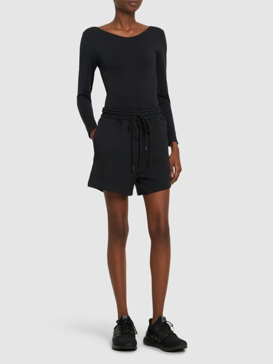 Prism Squared: Vivid long sleeve bodysuit - Black - women_1 | Luisa Via Roma