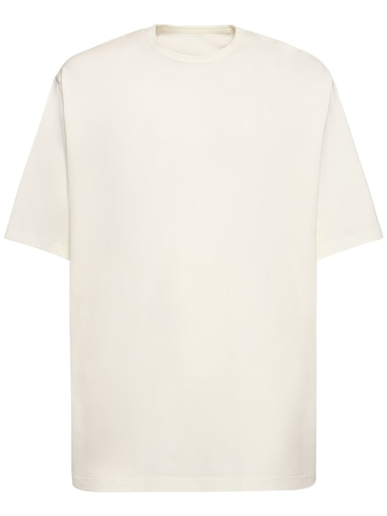 Y-3: Camiseta boxy de algodón - Blanco - men_0 | Luisa Via Roma