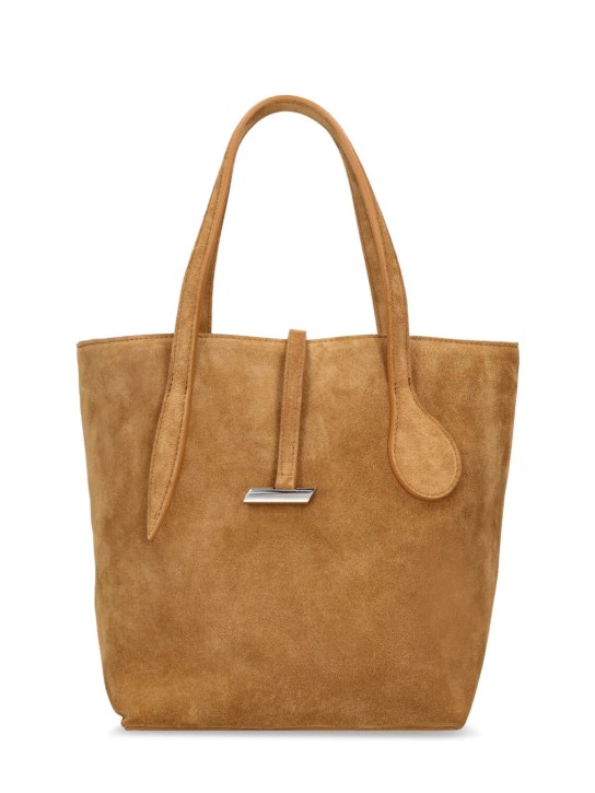 Little Liffner: Mini Sprout grained leather tote bag - women_0 | Luisa Via Roma