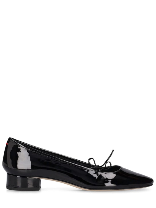 Aeyde: 25mm Darya leather ballerina shoes - Black - women_0 | Luisa Via Roma