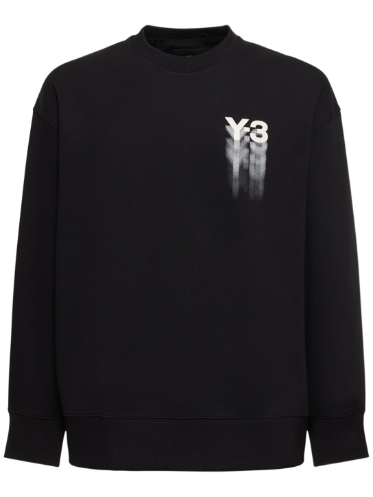 Y-3: GFX sweatshirt - Black - men_0 | Luisa Via Roma