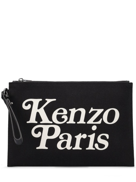 Kenzo Paris: Kenzo x Verdy 코튼 파우치 - 블랙 - men_0 | Luisa Via Roma